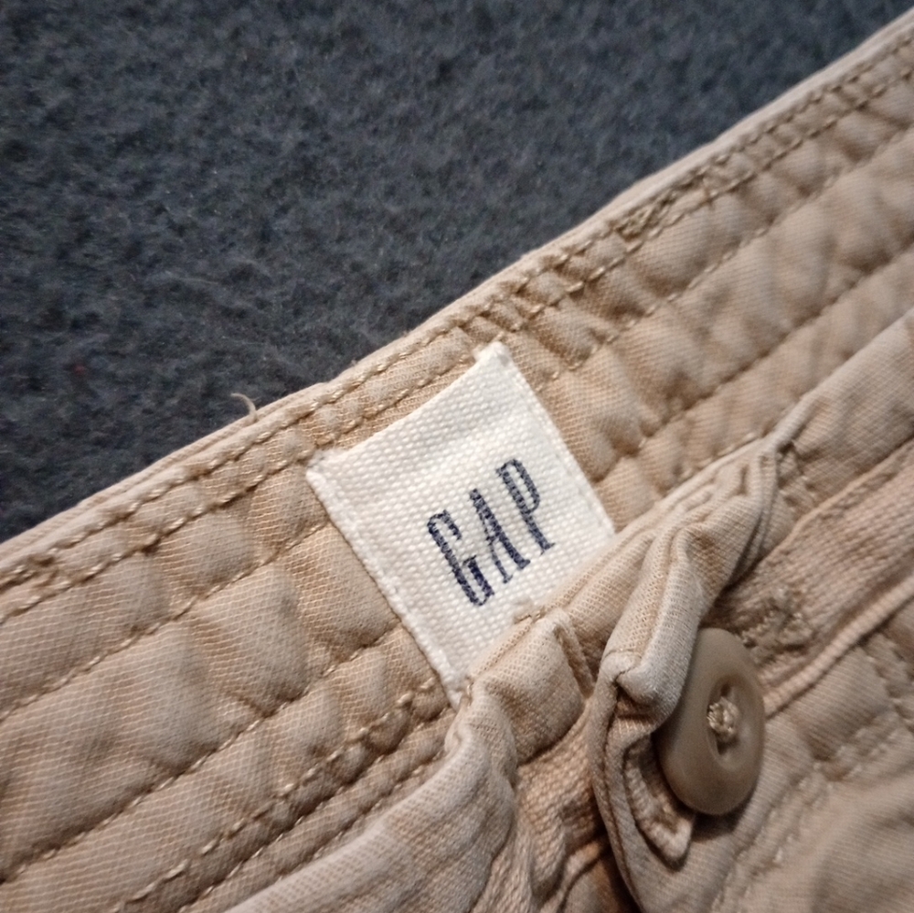 Lot Of 2 GAP Chino Shorts Heavyweight Gray Khaki Mens 33 - Picture 3 of 7